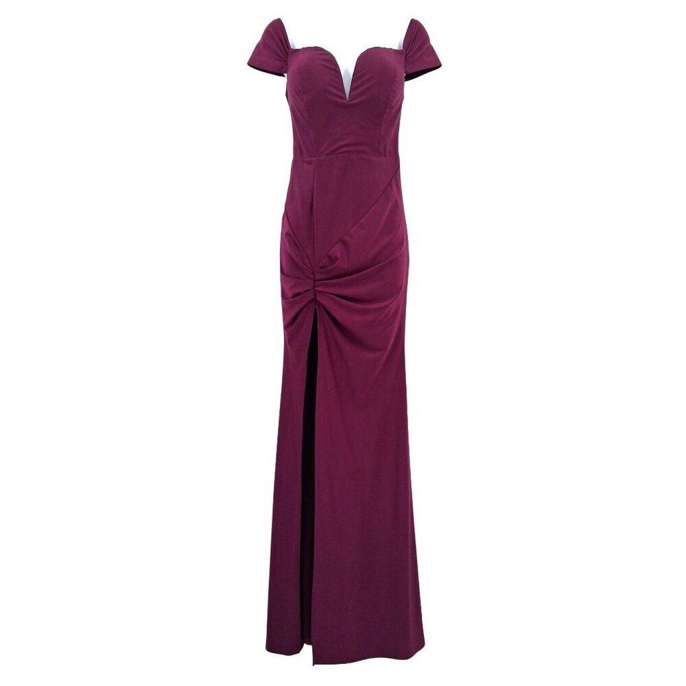 Faeriesty Purple Gown Sweetheart Neckline Leg Slit Size Small Formal Evening
